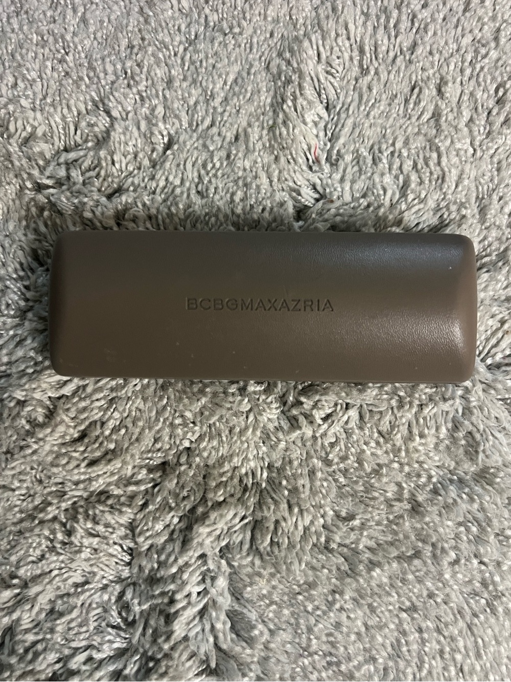 BCBGMAXAZRIA Brown Leatherette Eyeglass Case
